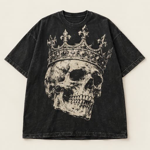 Oversized washed tee garment concept